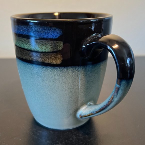 Set of 3 PFALTZGRAFF Galaxy Blue Handcrafted Stoneware Mugs with Reactive Glaze - Picture 5 of 8